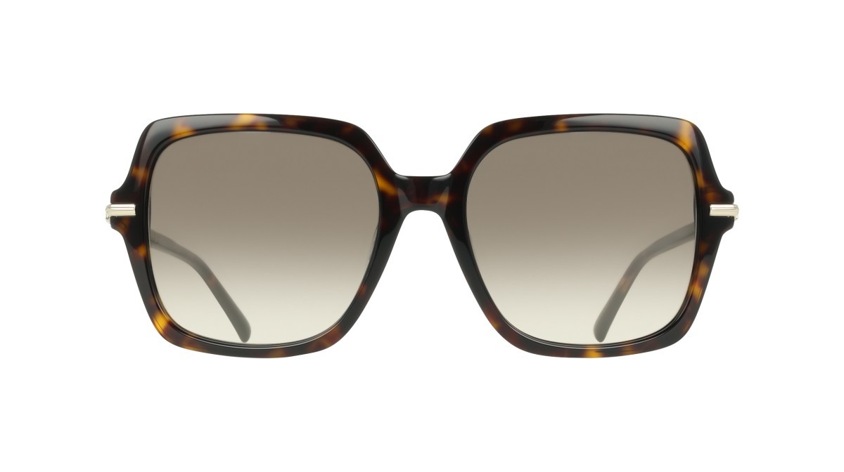 Sunglasses Salvatore Ferragamo SF2076S (242) color dark tortoise shape rectangle lenses brown gradient