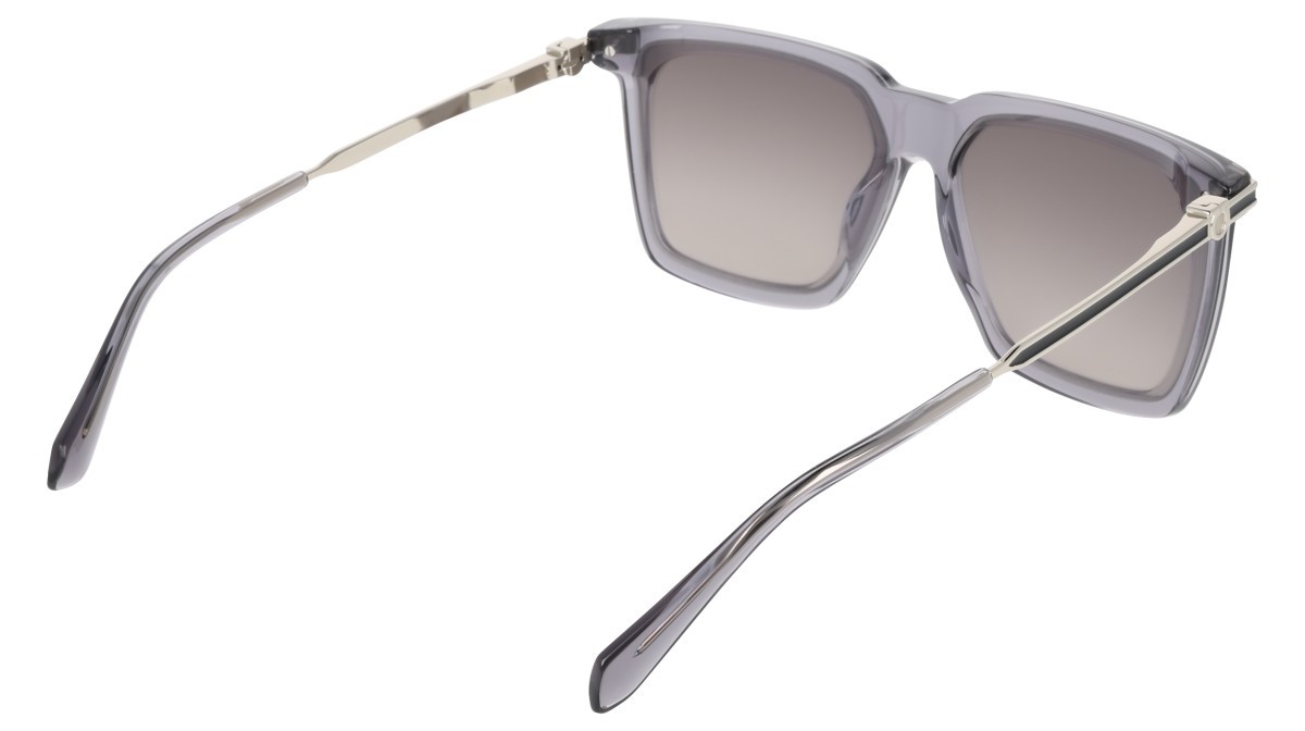 Occhiali da sole Salvatore Ferragamo SF2077SLBI (020) colore transparent grey forma quadrato lenti gradient light grey grey