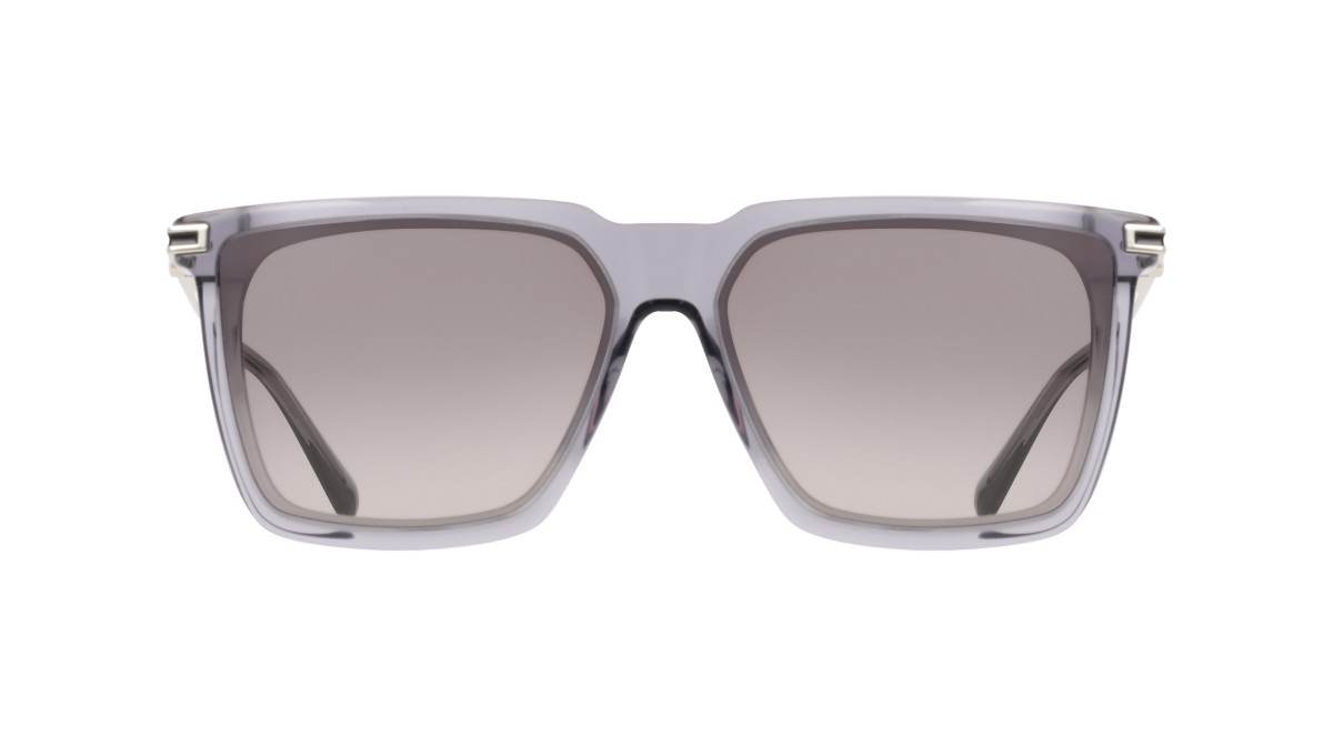 Occhiali da sole Salvatore Ferragamo SF2077SLBI (020) colore transparent grey forma quadrato lenti gradient light grey grey