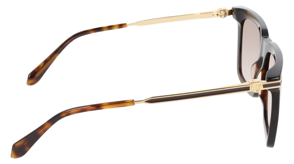 Sunglasses Salvatore Ferragamo SF2077SLBI (242) color dark tortoise shape square lenses gradient brown