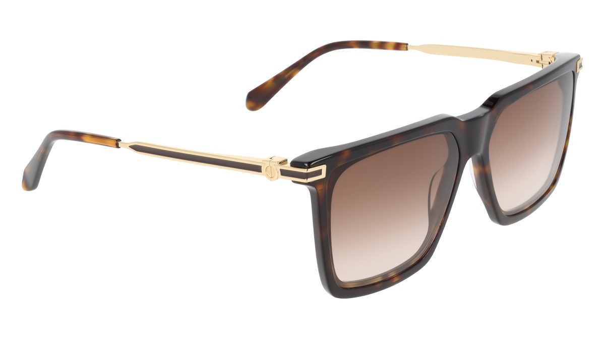 Sunglasses Salvatore Ferragamo SF2077SLBI (242) color dark tortoise shape square lenses gradient brown