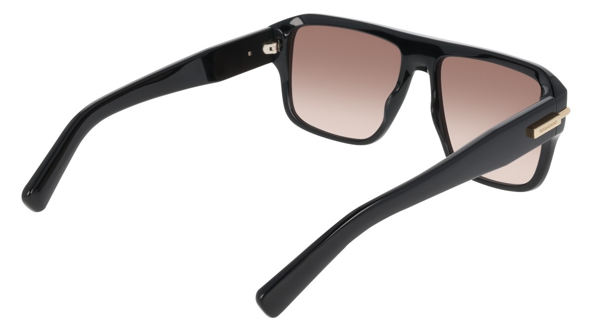 Sunglasses Salvatore Ferragamo SF2078SLBI (003) color black/gradient brown shape square lenses gradient brown brownish
