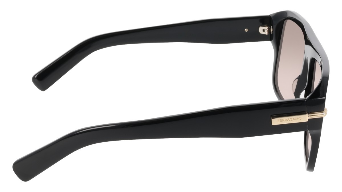 Sunglasses Salvatore Ferragamo SF2078SLBI (003) color black/gradient brown shape square lenses gradient brown brownish