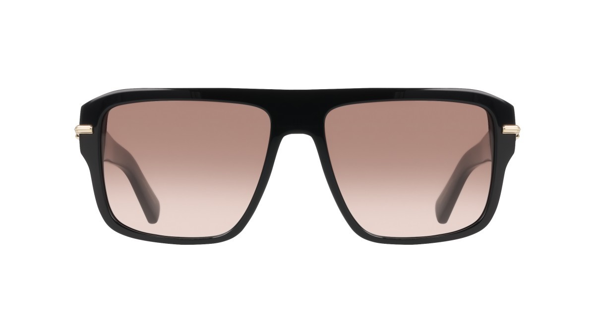 Sunglasses Salvatore Ferragamo SF2078SLBI (003) color black/gradient brown shape square lenses gradient brown brownish