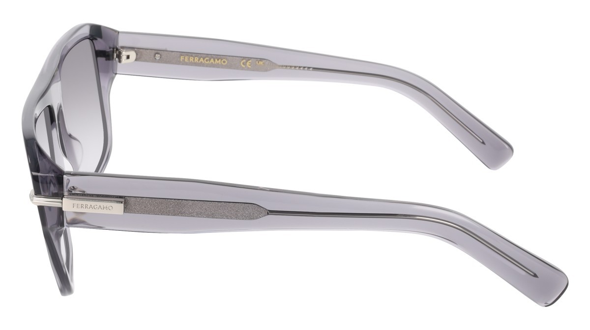 Sunglasses Salvatore Ferragamo SF2078SLBI (020) color transparent grey shape square lenses gradient grey