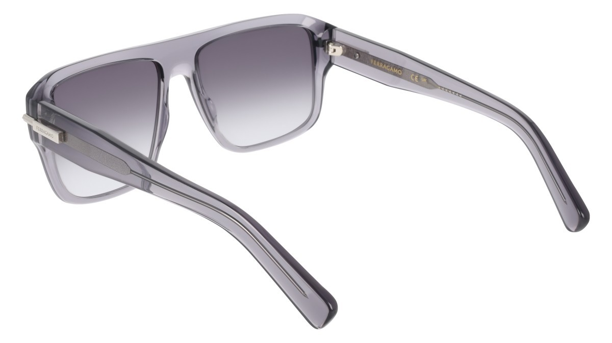 Sunglasses Salvatore Ferragamo SF2078SLBI (020) color transparent grey shape square lenses gradient grey