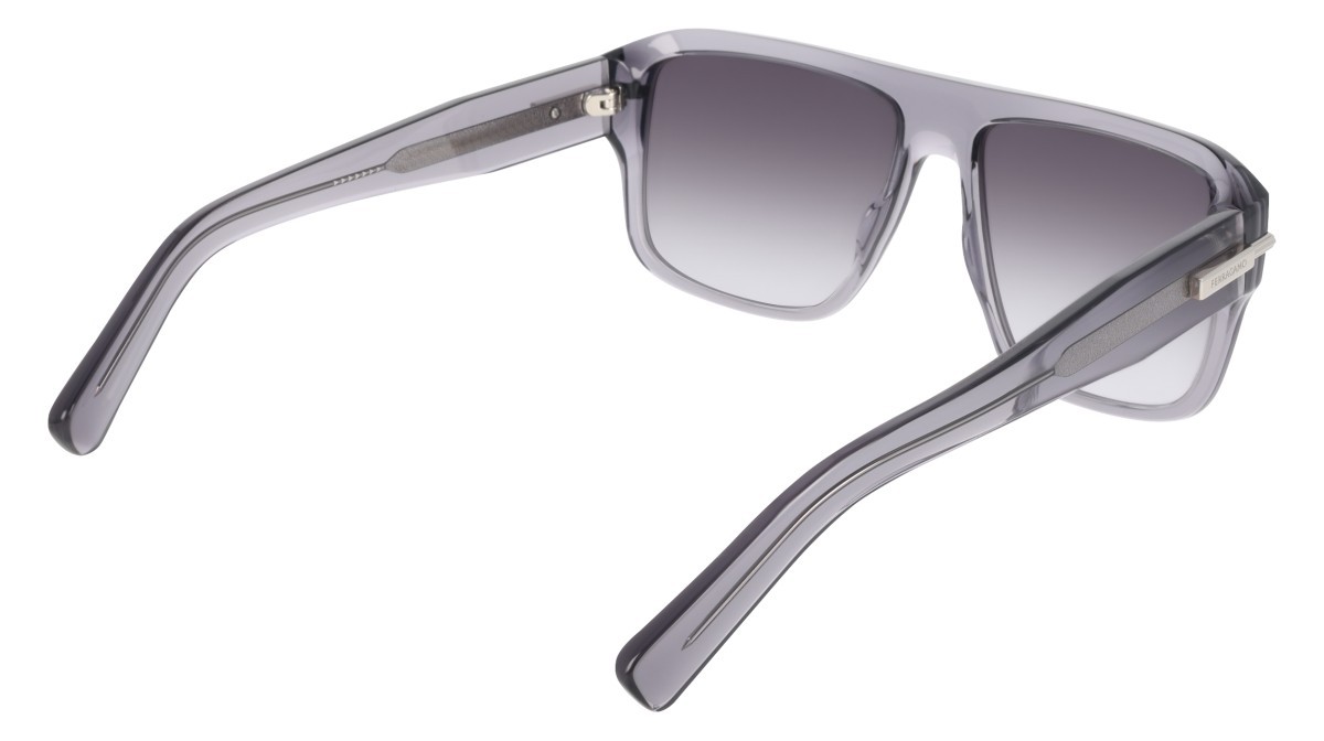 Sunglasses Salvatore Ferragamo SF2078SLBI (020) color transparent grey shape square lenses gradient grey