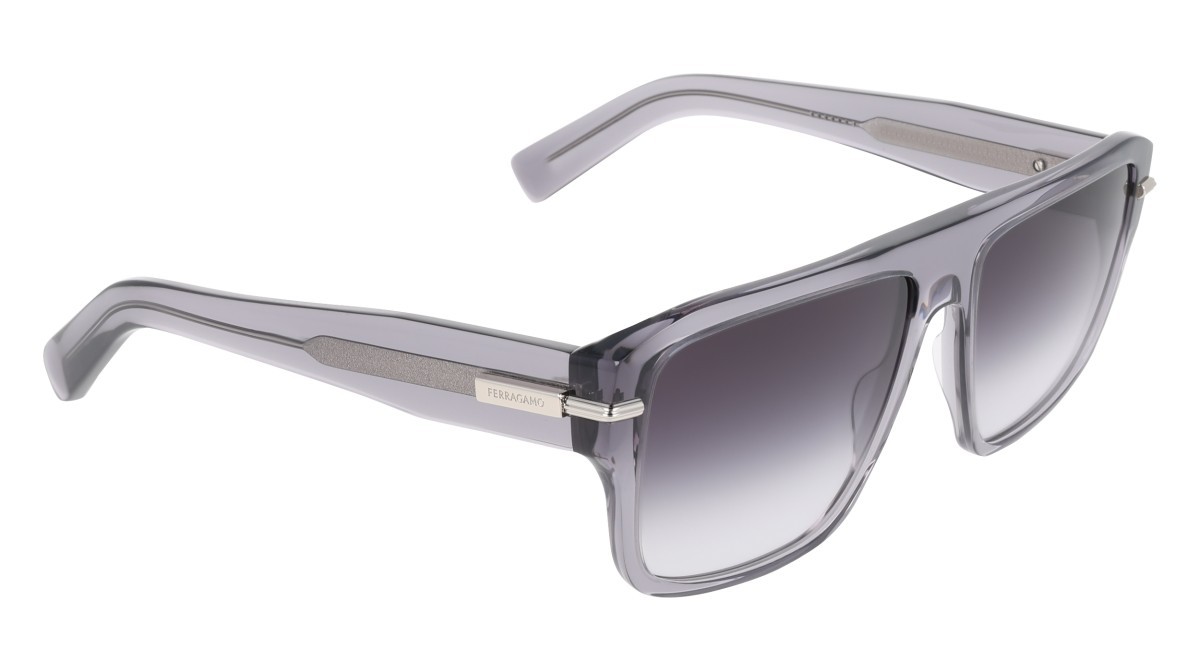 Sunglasses Salvatore Ferragamo SF2078SLBI (020) color transparent grey shape square lenses gradient grey