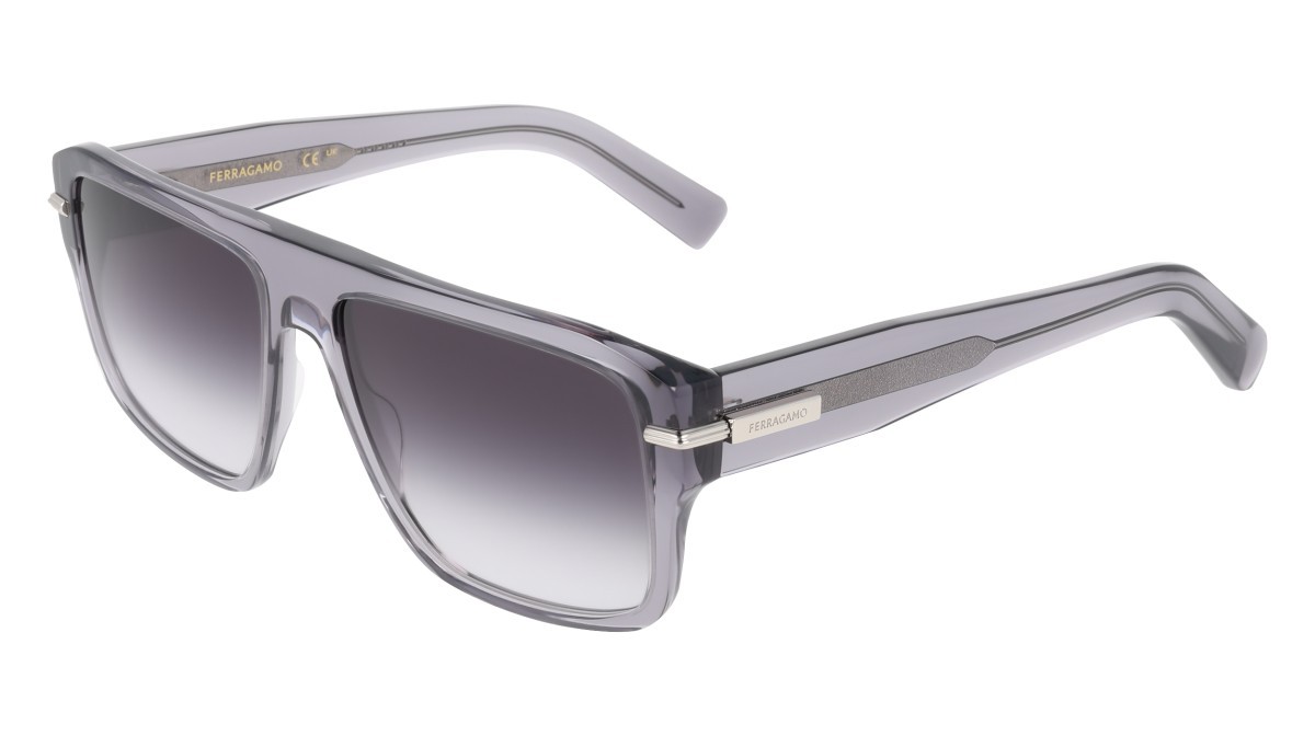 Sunglasses Salvatore Ferragamo SF2078SLBI (020) color transparent grey shape square lenses gradient grey