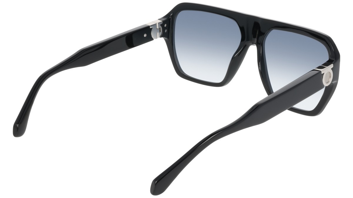 Sunglasses Salvatore Ferragamo SF2080SLBI (001) color black/gradient blue shape square lenses gradient blue