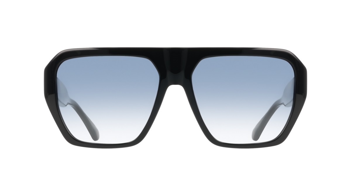 Sunglasses Salvatore Ferragamo SF2080SLBI (001) color black/gradient blue shape square lenses gradient blue