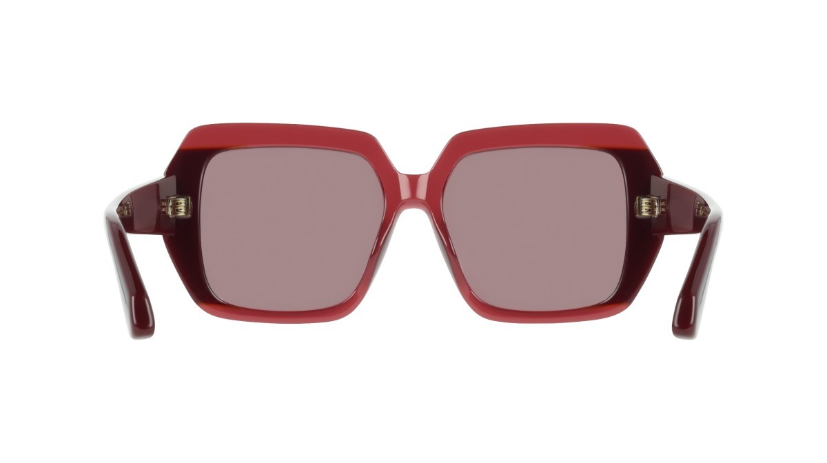 Sunglasses Salvatore Ferragamo SF2081S (654) color opaline red/burgundy shape rectangle lenses solid dark wine