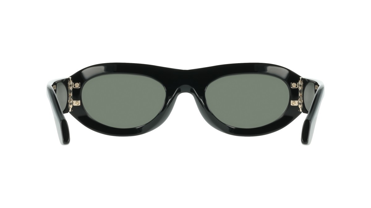 Sunglasses Salvatore Ferragamo SF2082SE (001) color black shape oval lenses solid grey
