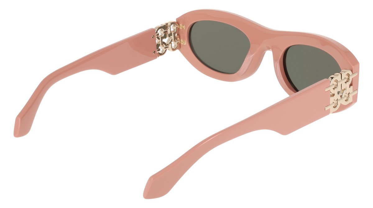 Sunglasses Salvatore Ferragamo SF2082SE (667) color rose shape oval lenses solid grey