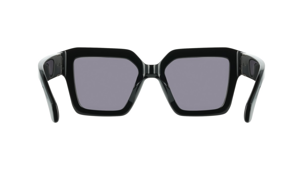 Sunglasses Salvatore Ferragamo SF2084S (001) color black shape rectangle lenses solid grey