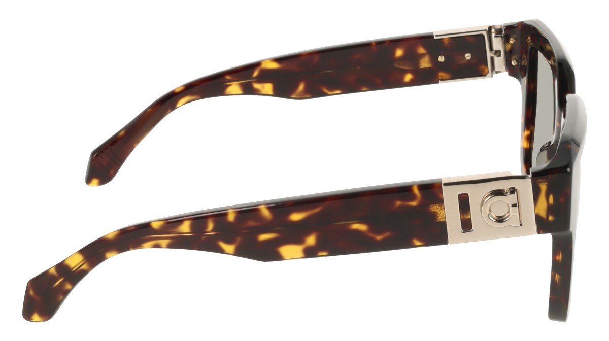 Sunglasses Salvatore Ferragamo SF2084S (242) color dark tortoise shape rectangle lenses solid green