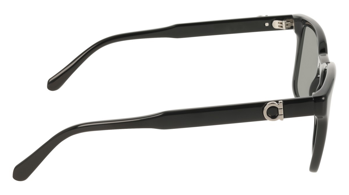 Sunglasses Salvatore Ferragamo SF2086SE (001) color black shape rectangle lenses solid grey