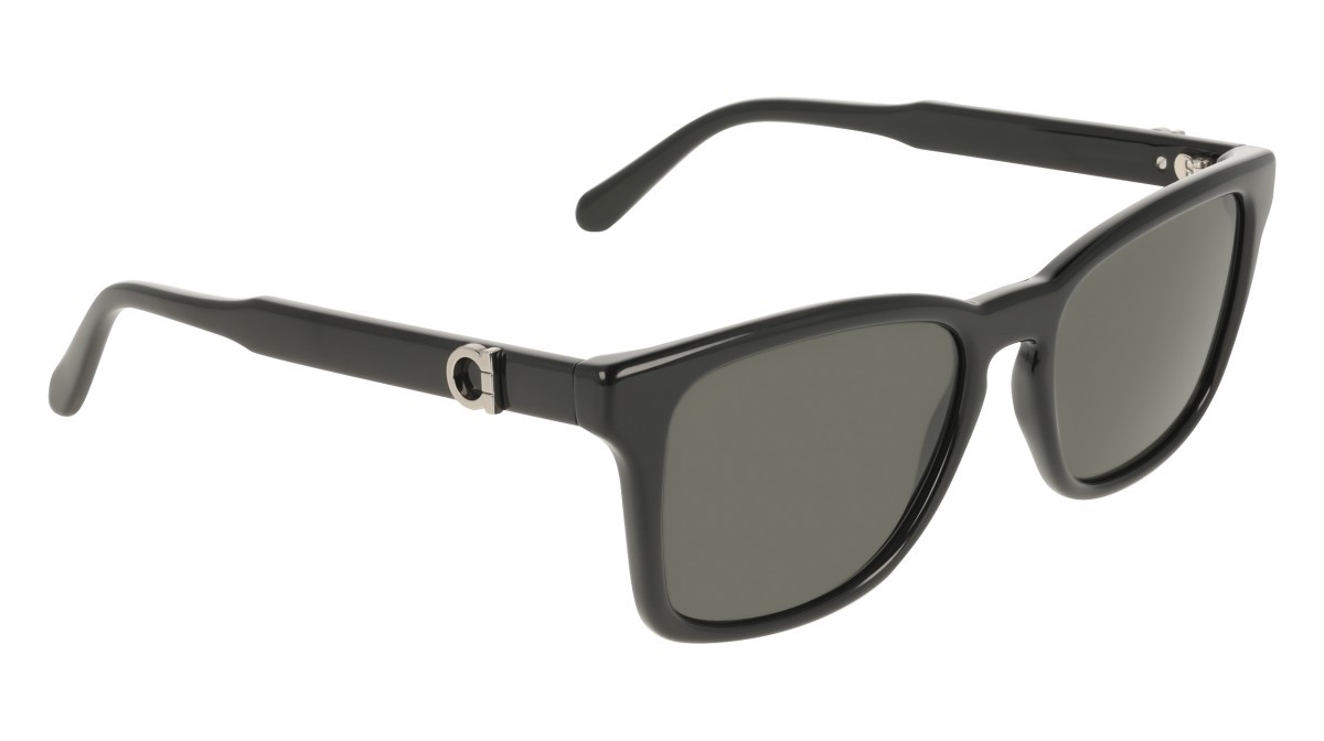 Sunglasses Salvatore Ferragamo SF2086SE (001) color black shape rectangle lenses solid grey