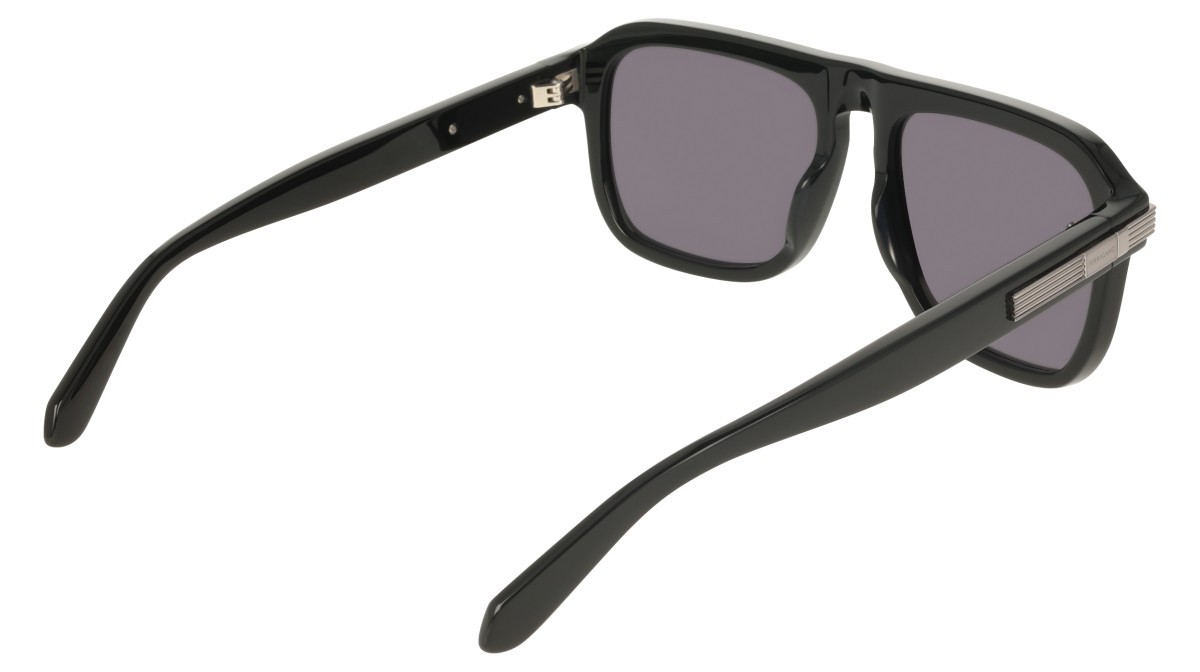 Sunglasses Salvatore Ferragamo SF2087S (001) color black shape rectangle lenses solid grey