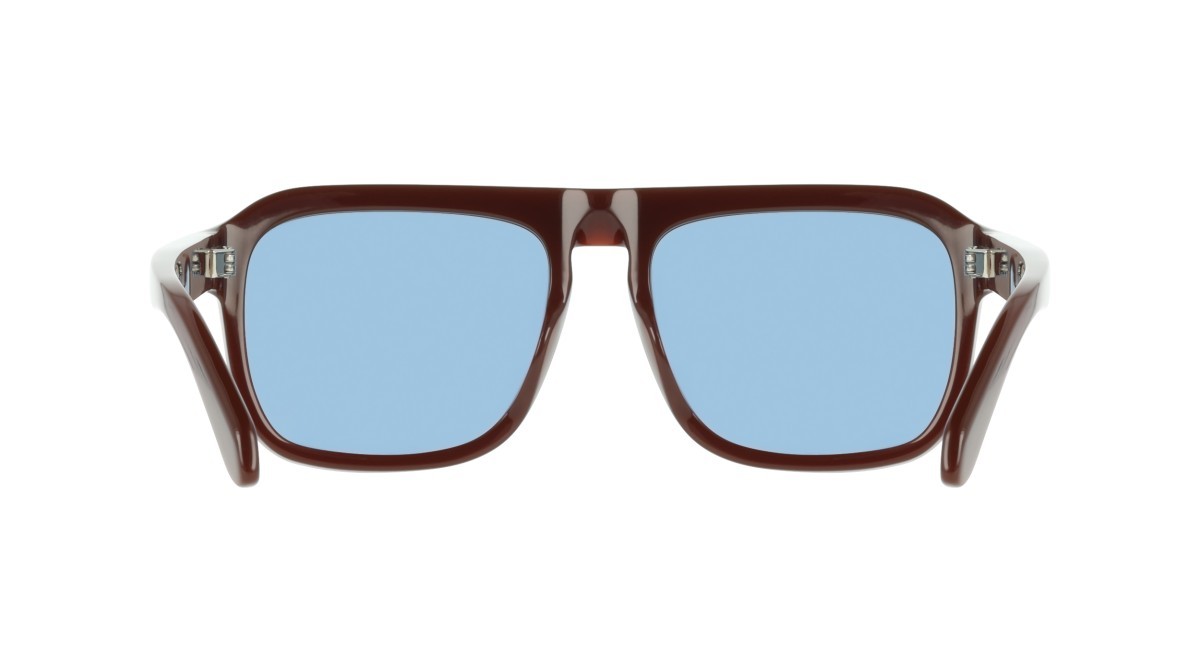 Sunglasses Salvatore Ferragamo SF2087S (210) color dark brown shape rectangle lenses solid azure