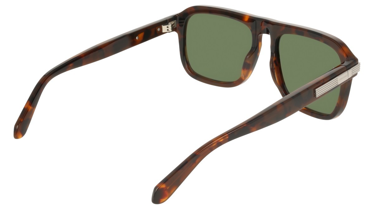 Sunglasses Salvatore Ferragamo SF2087S (240) color tortoise shape rectangle lenses solid green