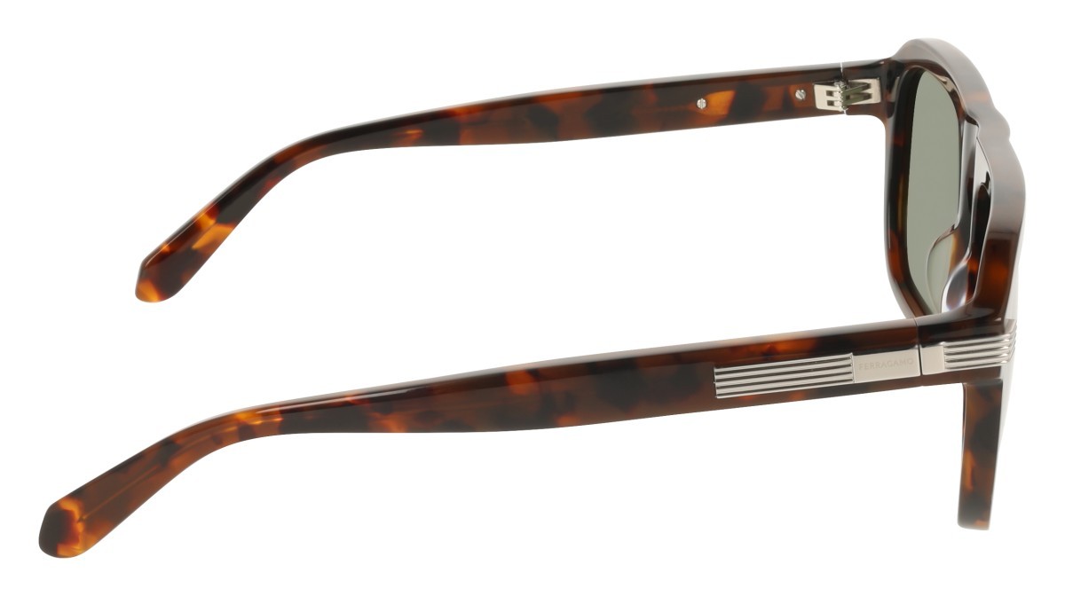 Sunglasses Salvatore Ferragamo SF2087S (240) color tortoise shape rectangle lenses solid green