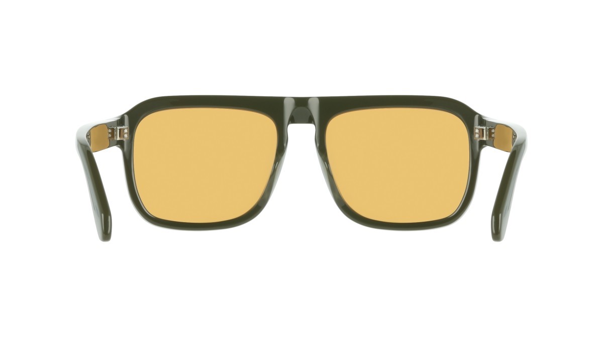 Occhiali da sole Salvatore Ferragamo SF2087S (320) colore khaki forma rettangolare lenti solid ochre