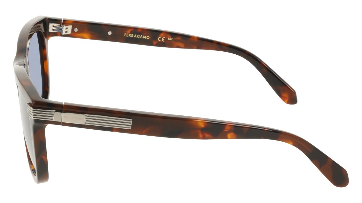 Sunglasses Salvatore Ferragamo SF2088S (240) color tortoise shape rectangle lenses solid blue