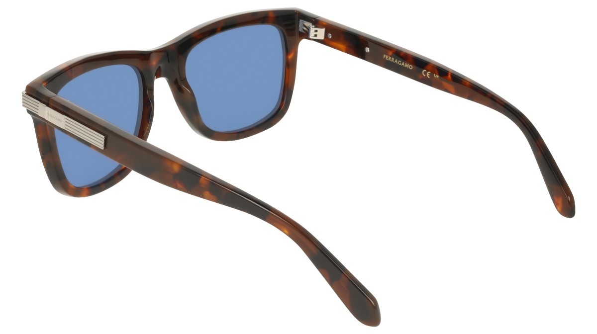 Sunglasses Salvatore Ferragamo SF2088S (240) color tortoise shape rectangle lenses solid blue