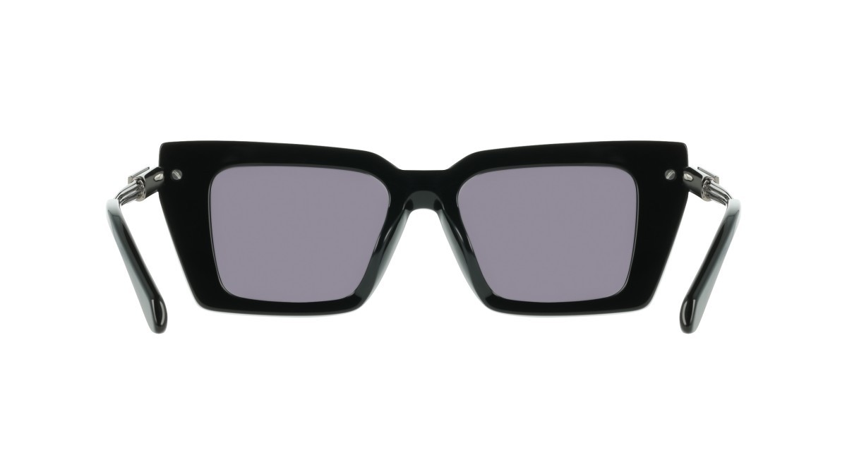 Sunglasses Salvatore Ferragamo SF2089S (001) color black shape rectangle lenses solid grey