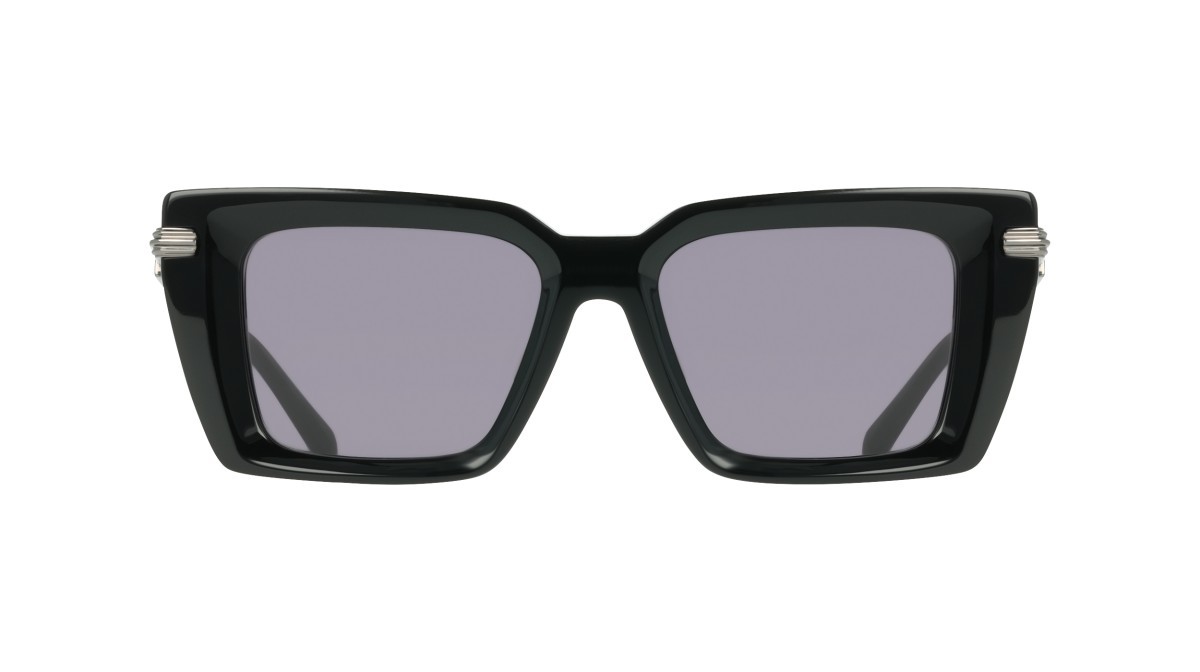 Sunglasses Salvatore Ferragamo SF2089S (001) color black shape rectangle lenses solid grey