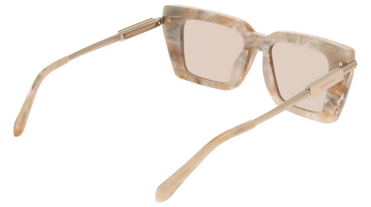 Sunglasses Salvatore Ferragamo SF2089S (026) color marble shape rectangle lenses solid nude