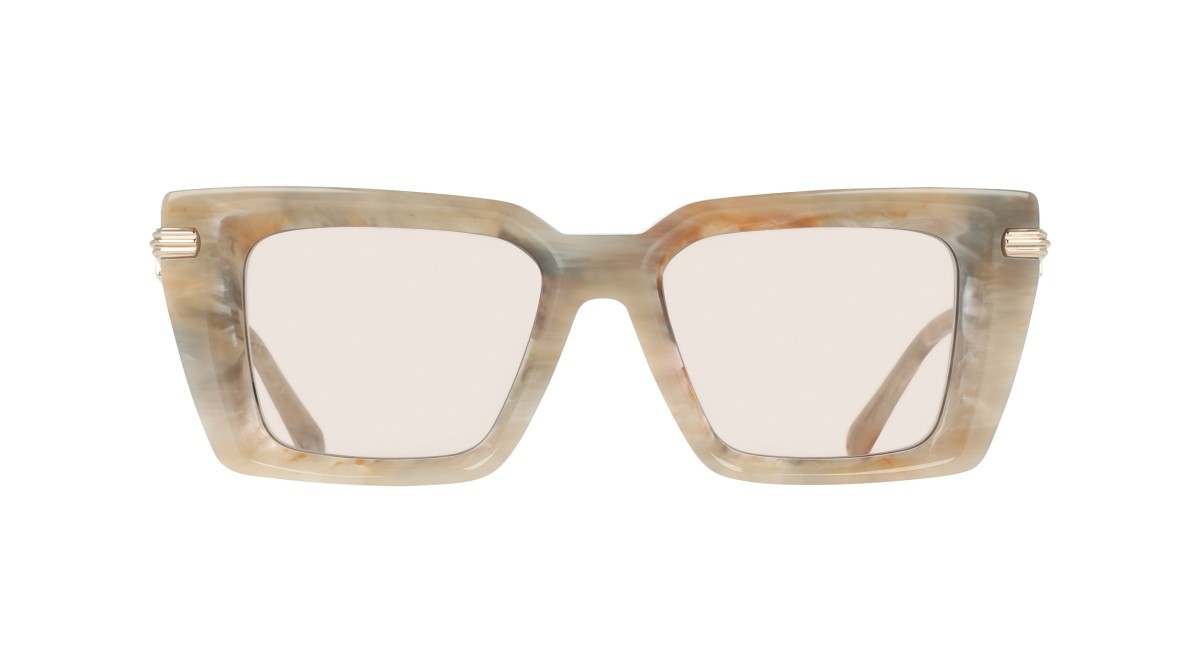 Sunglasses Salvatore Ferragamo SF2089S (026) color marble shape rectangle lenses solid nude