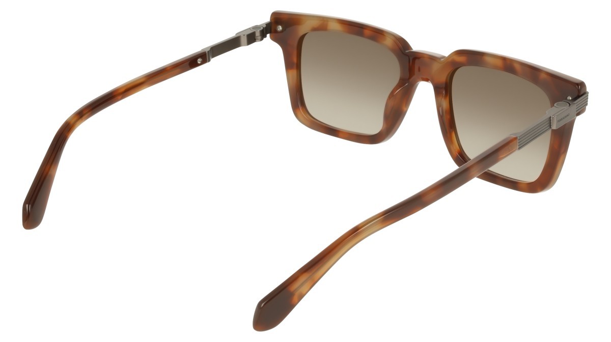 Sunglasses Salvatore Ferragamo SF2103S (225) color milky brown tortoise shape rectangle lenses gradient brown/grey