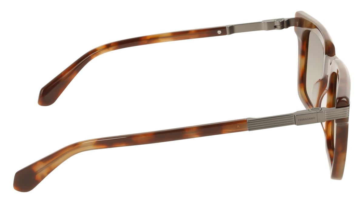 Sunglasses Salvatore Ferragamo SF2103S (225) color milky brown tortoise shape rectangle lenses gradient brown/grey