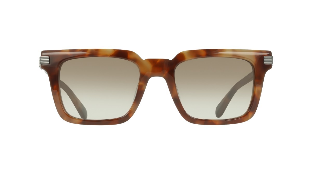 Sunglasses Salvatore Ferragamo SF2103S (225) color milky brown tortoise shape rectangle lenses gradient brown/grey