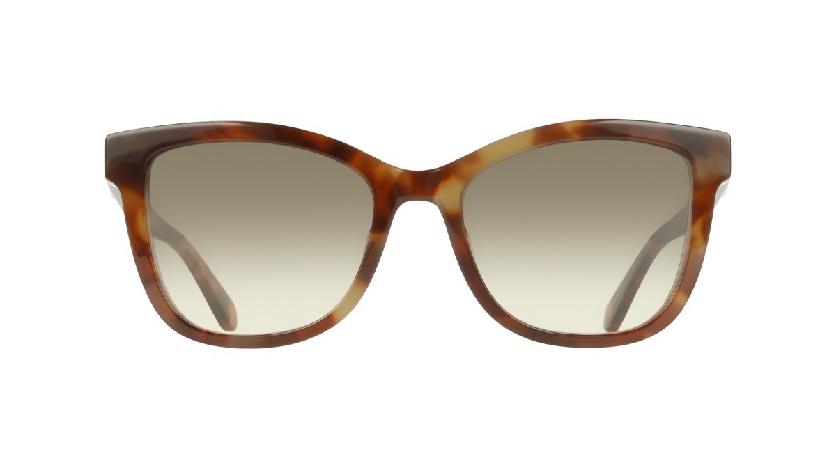 Sunglasses Salvatore Ferragamo SF2108S (225) color milky brown tortoise shape rectangle lenses brown gradient