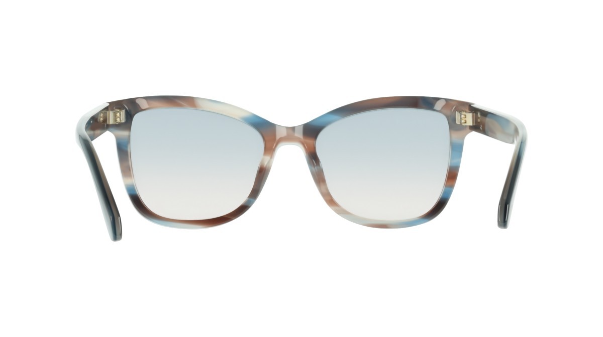 Sunglasses Salvatore Ferragamo SF2108S (314) color striped sand blue shape rectangle lenses gradient avio rose