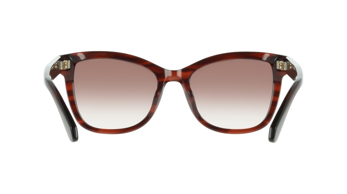 Sunglasses Salvatore Ferragamo SF2108S (656) color striped wine shape rectangle lenses gradient brown