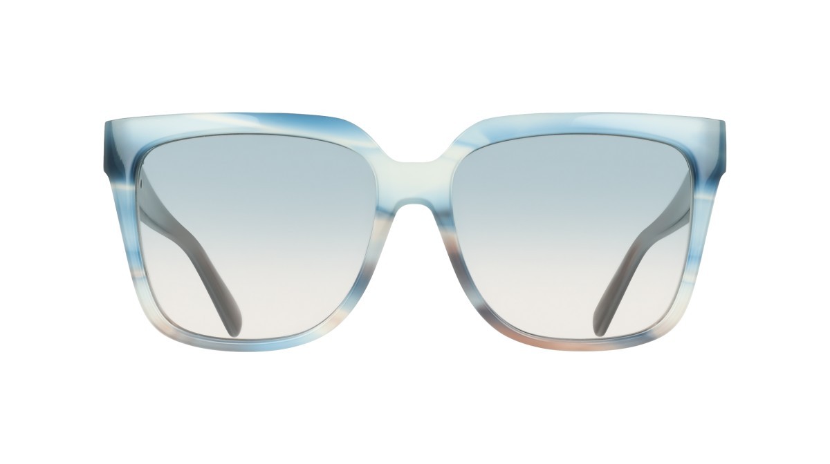 Sunglasses Salvatore Ferragamo SF2109S (314) color striped sand blue shape rectangle lenses gradient avio rose