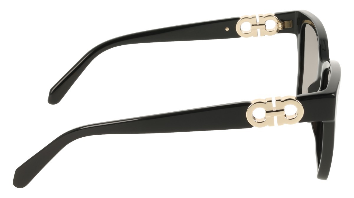 Sunglasses Salvatore Ferragamo SF2110S (001) color black shape rectangle lenses gradient grey