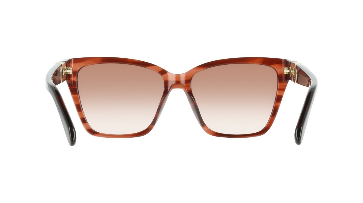 Sunglasses Salvatore Ferragamo SF2110S (656) color striped wine shape rectangle lenses gradient brown