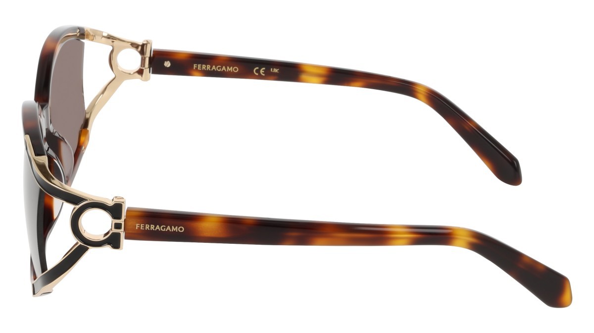 Sunglasses Salvatore Ferragamo SF2111S (240) color tortoise shape oval lenses solid brown