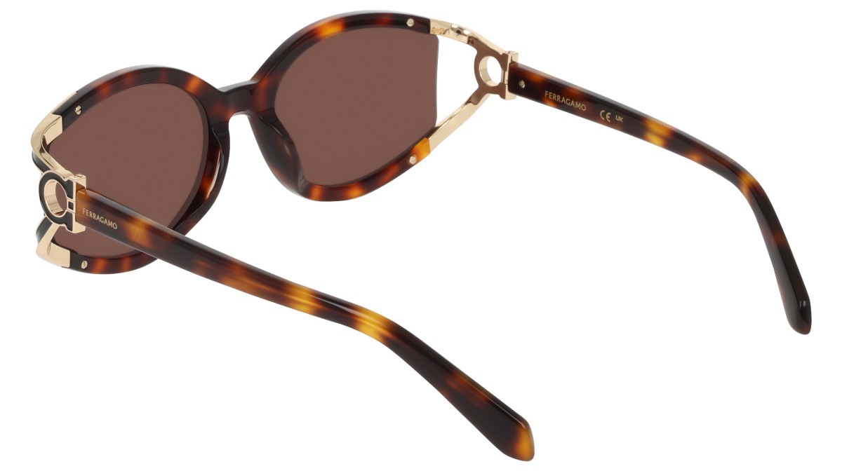 Sunglasses Salvatore Ferragamo SF2111S (240) color tortoise shape oval lenses solid brown