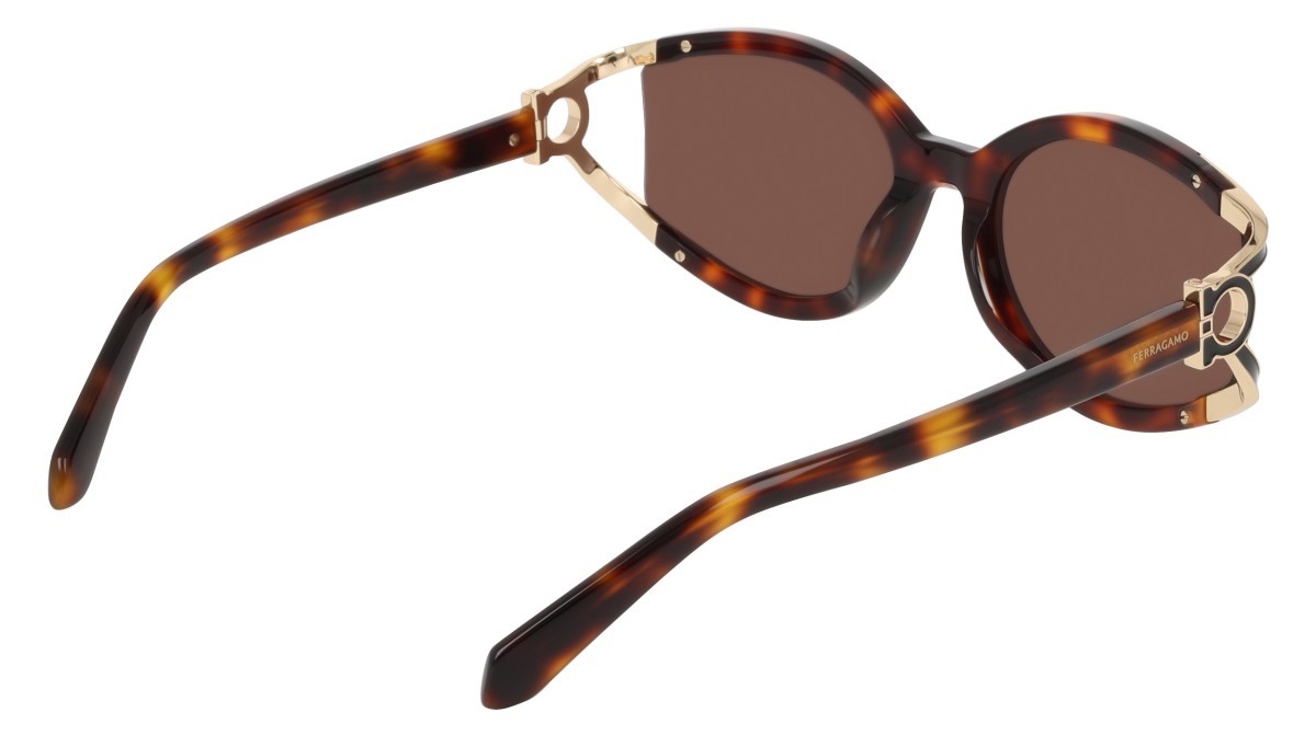 Sunglasses Salvatore Ferragamo SF2111S (240) color tortoise shape oval lenses solid brown