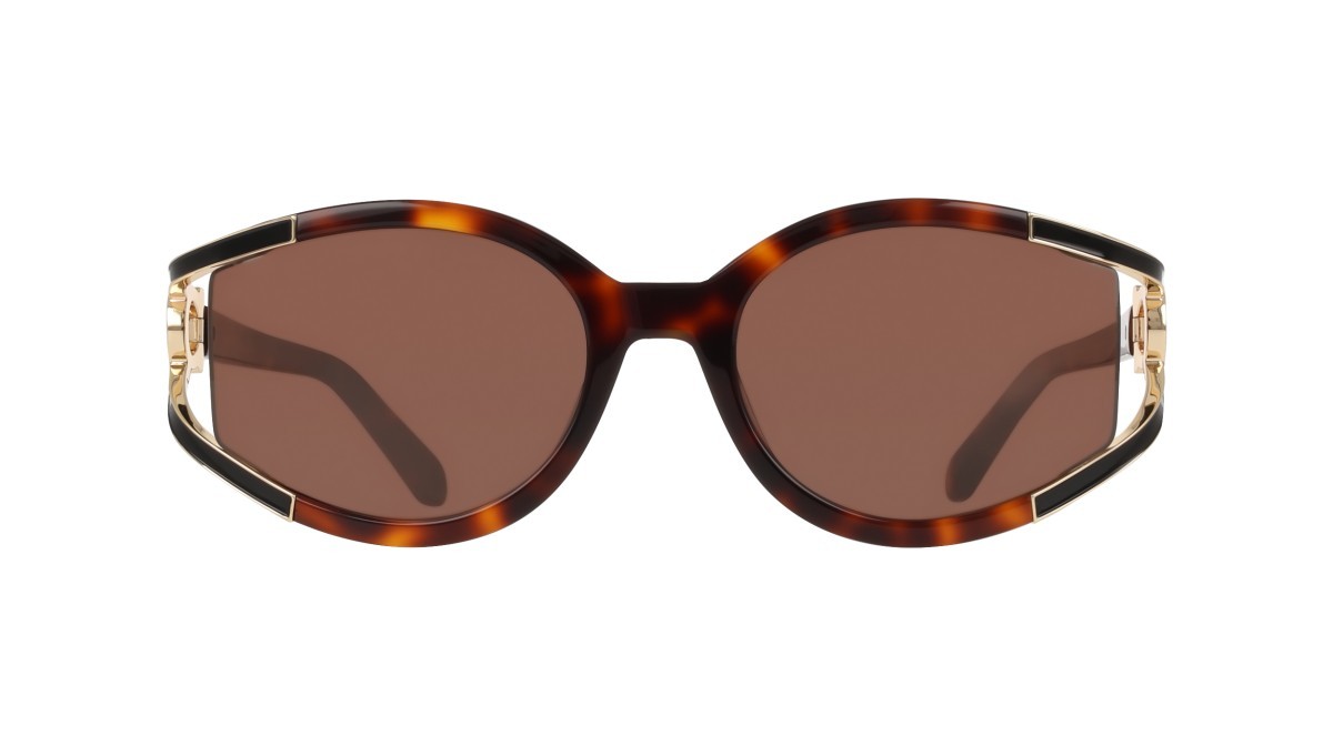 Sunglasses Salvatore Ferragamo SF2111S (240) color tortoise shape oval lenses solid brown