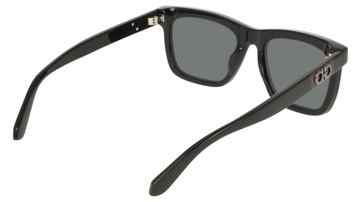 Sunglasses Salvatore Ferragamo SF2113S (001) color black shape rectangle lenses solid grey