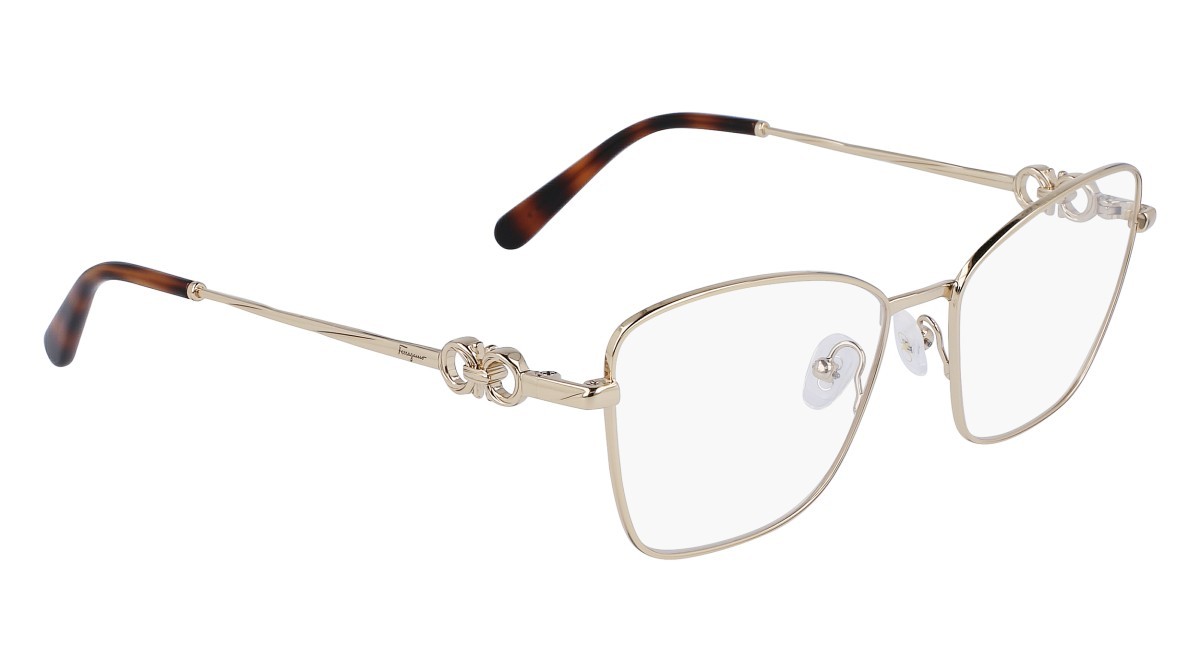 Brillen Salvatore Ferragamo SF2224 (710) farbe gold form rechteckig 