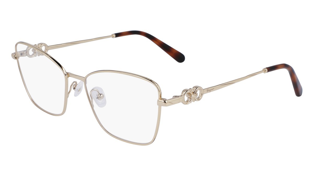 Brillen Salvatore Ferragamo SF2224 (710) farbe gold form rechteckig 