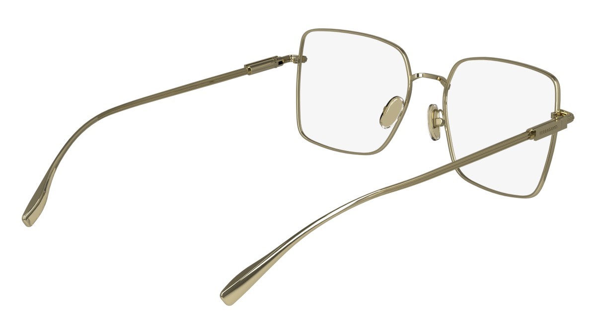 Brillen Salvatore Ferragamo SF2230 (710) farbe gold form rechteckig gläser demo